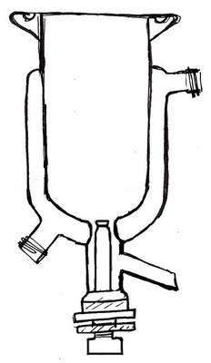 Réacteur en verre avec double enveloppe - 1000ml - DN-100 - réf ALGR1081_0