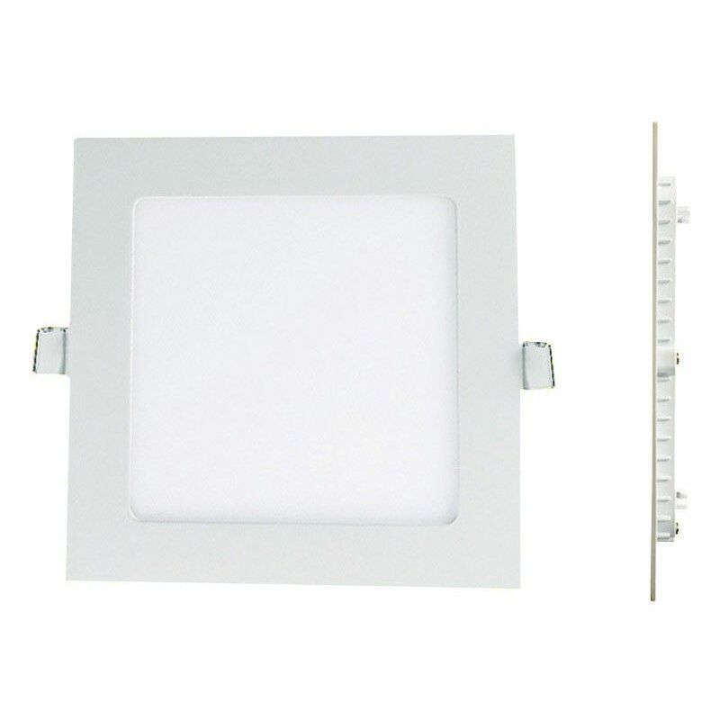 Dalle de LED carré 170x 170mm encastrable 12 watts Blanc chaud 3000K