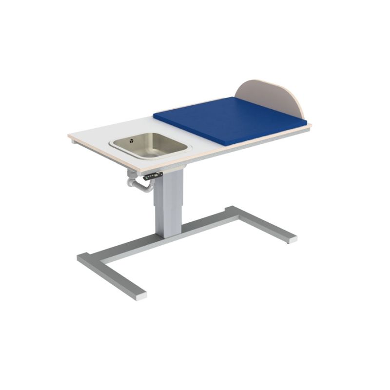 Table à langer pour handicapé - Granberg - électrique à hauteur variable, largeur 140 cm + lavabo - 332-142-1_0
