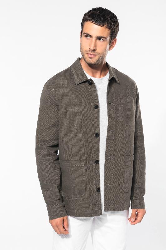 Veste worker homme - Réf : K671 - Kariban - 100% coton, effet délavé, personnalisable, plusieurs tailles et couleurs_0