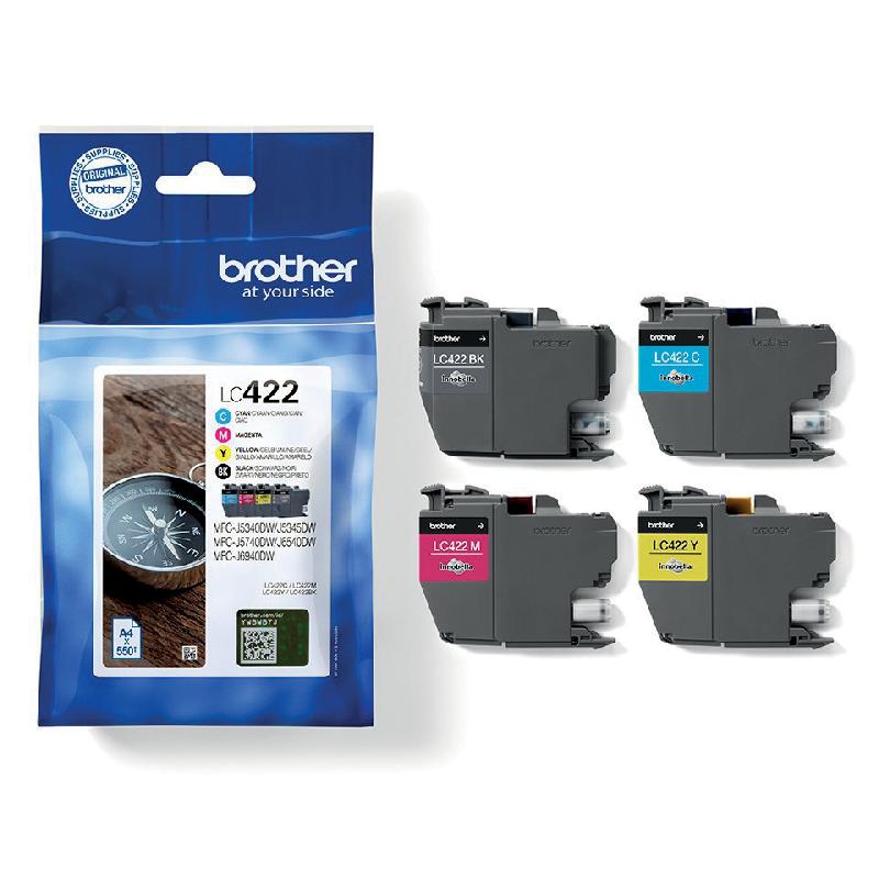 Brother LC422VAL Cartouche d'encre originale - Pack Noir + Couleurs_0