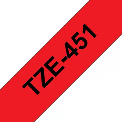 Brother TZE-451 ruban d'étiquette Noir sur rouge TZ_0