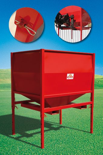 Cabibox - stockage des céréales - 2 m³ à 6 m³ - pieds télescopiques et 2 trappes de sortie_0