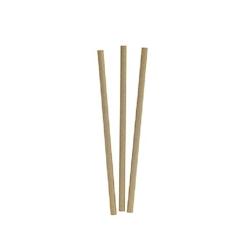 ECOLOMIQUE - 25 Pcs - Chalumeau en papier kraft - Diam: 0,6 cm x 19,7 cm - ECO8NPCHP19KR1 - marron papier ECO8NPCHP19KR1_0