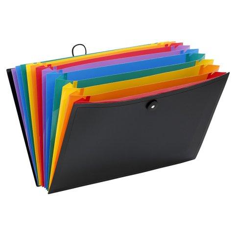 LOT DE 8 - VALISE TRIEUR RAINBOW 12 COMPARTIMENTS, EN POLYPRO 10/10E, NOIR INTÉRIEUR MULTICOLORE