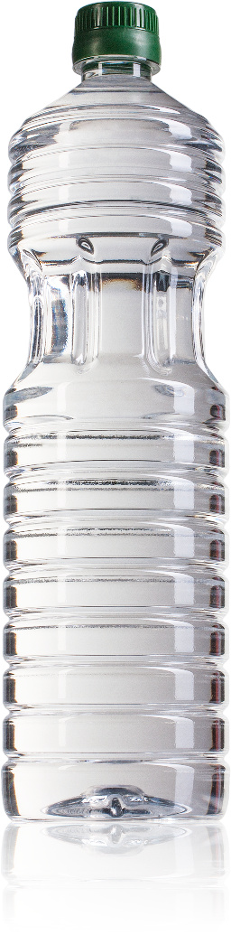 Bouteille en plastique PET 1000 ml - bouchon 29/21 - transparente et cylindrique_0