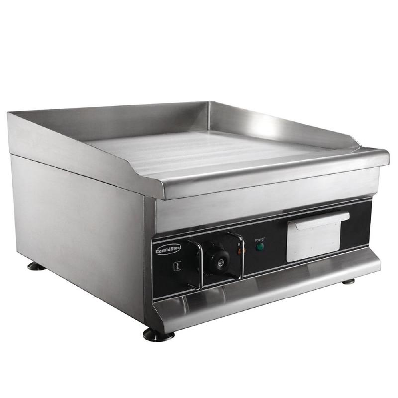 Plancha grill chrome électrique surface lisse 1er prix 3kw monophasé 500*520 - 7455.1055._0