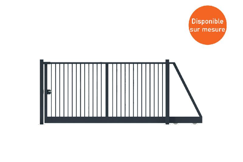 Portail autoporté barreaudage rond - 7000 / 1700_0