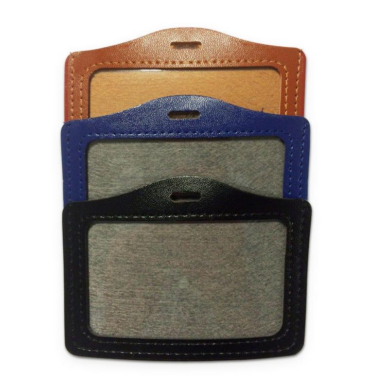 Porte-badge 86x54 mm - Aspect cuir souple - Protection des 2 faces - Usage quotidien_0