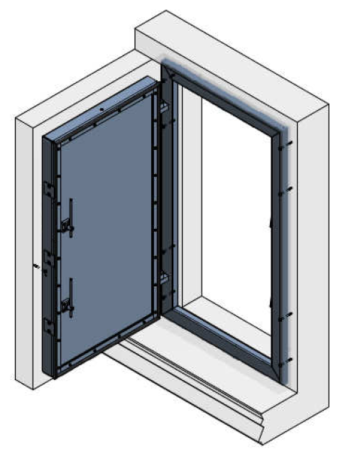 Porte anti-inondation Flo-Secur DS - fermeture rapide, étanchéité totale, acier robuste_0