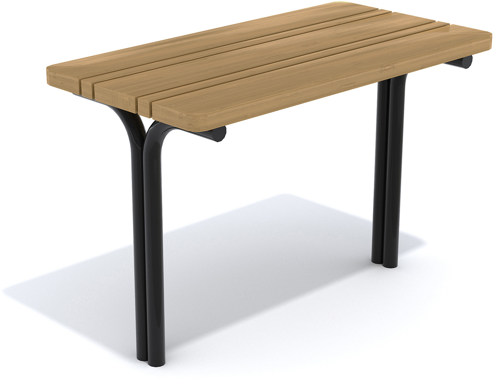 Table publique Rörkröken réf 8037006 - Hags - Brun/noir - Scellement béton_0