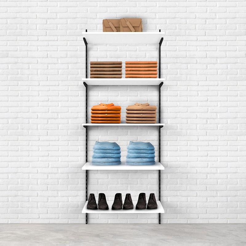 Élément de départ Cremablack 5 tablettes blanc L90xH240cm_0