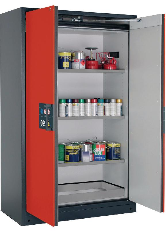 ARMOIRE SÉCURITÉ Q-PEGASUS-90 Q90.195.120.WDAC GRIS/ROUGE - MANUTAN COLLECTIVITÉS