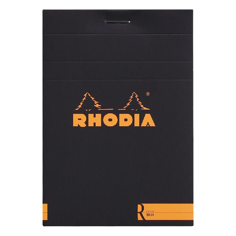 BLOC AGRAFÉ RHODIA LE R N°12 8,5X12 CM 70 FEUILLETS LIGNÉ 90G - ORANGE - LOT DE 20
