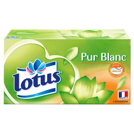 BOÎTE DE MOUCHOIRS LOTUS BLANC 90 FEUILLES