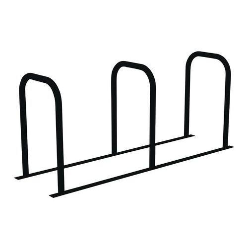 BORNE VÉLOS EN U RELIÉE 3U PEINTE NOIR PROFOND - ABRI PLUS