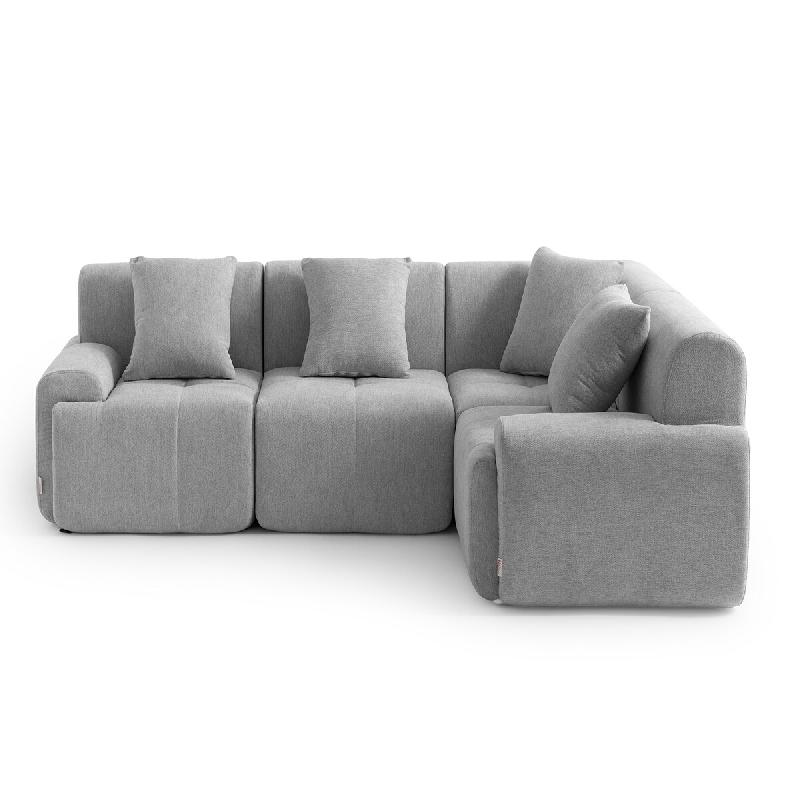 Canapé d'angle modulaire MILYSOFA SOFAMOUS 4 places Tissu chenille Gris minéral - MS-MOUS-4C-MG_0