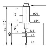 Capteur de mesure de température - Thermocouple à monter - Référence : FT98206 - Température max 400°C_0