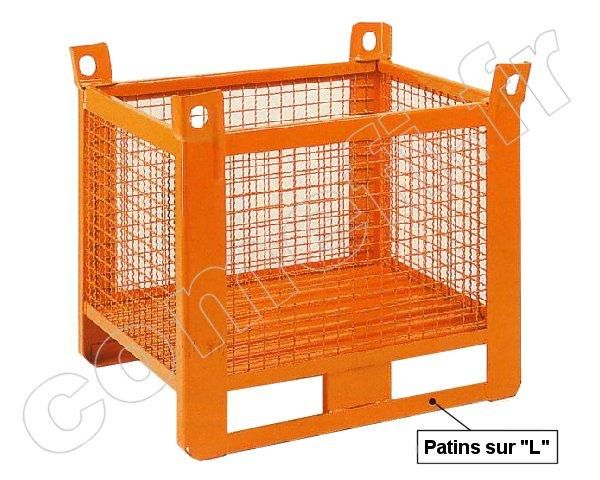 CG045 - CONT GRILLAGÉ 1500KG / PATINS
