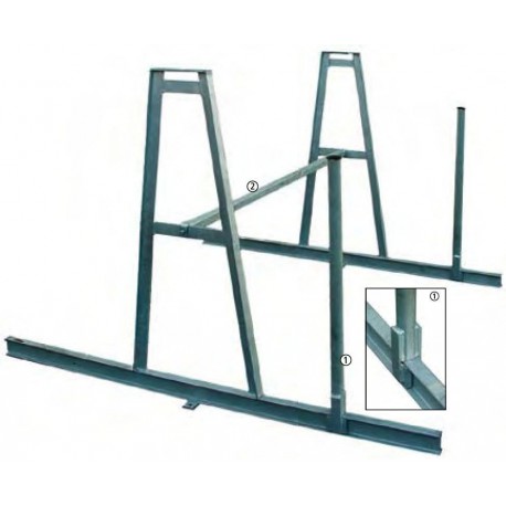 Chevalet de stockage galvanisé - Paire 2m x 1.5m - Référence 46000245A_0