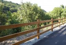 Clôtures en bois Louvigny 2 lisses - Pour pistes cyclables - 3m de long_0