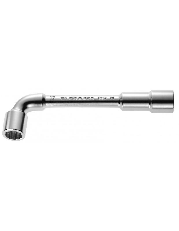 CLÉ À PIPE DÉBOUCHÉE FORGÉE 6X12 PANS D.17MM L.187MM - FACOM - 76.17