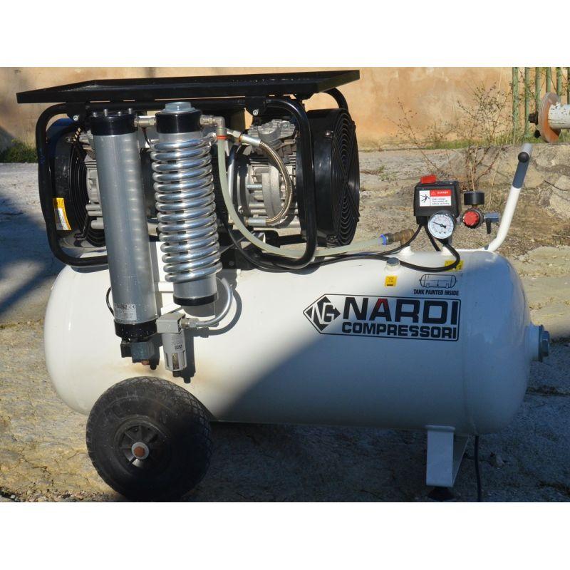Compresseur dentaire Extrême 4D d'occasion - 90L - 2,5 CV - Nardi - Pour 5 unités dentaires électriques ou 2 pneumatiques_0