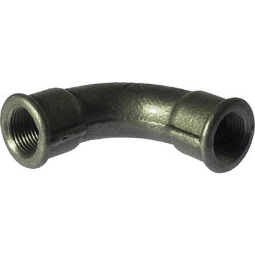 COUDE FONTE 90° GRAND RAYON FEMELLE / FEMELLE - FILETAGE 50/60 GALVANISÉ CODITAL