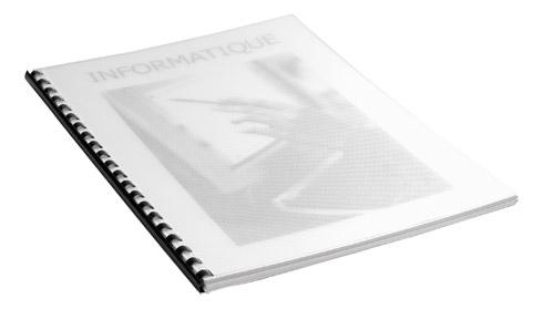 COUVERTURE DE RELIURE POLYPROPYLÈNE 70/100 GBC BLANCHE - PAQUET DE 50