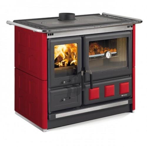 CUISINIÈRE À BOIS 10,5 KW - FOUR 78L - ROSA XXL.16 MAIOLICA - BORDEAUX LA NORDICA EXTRAFLAME