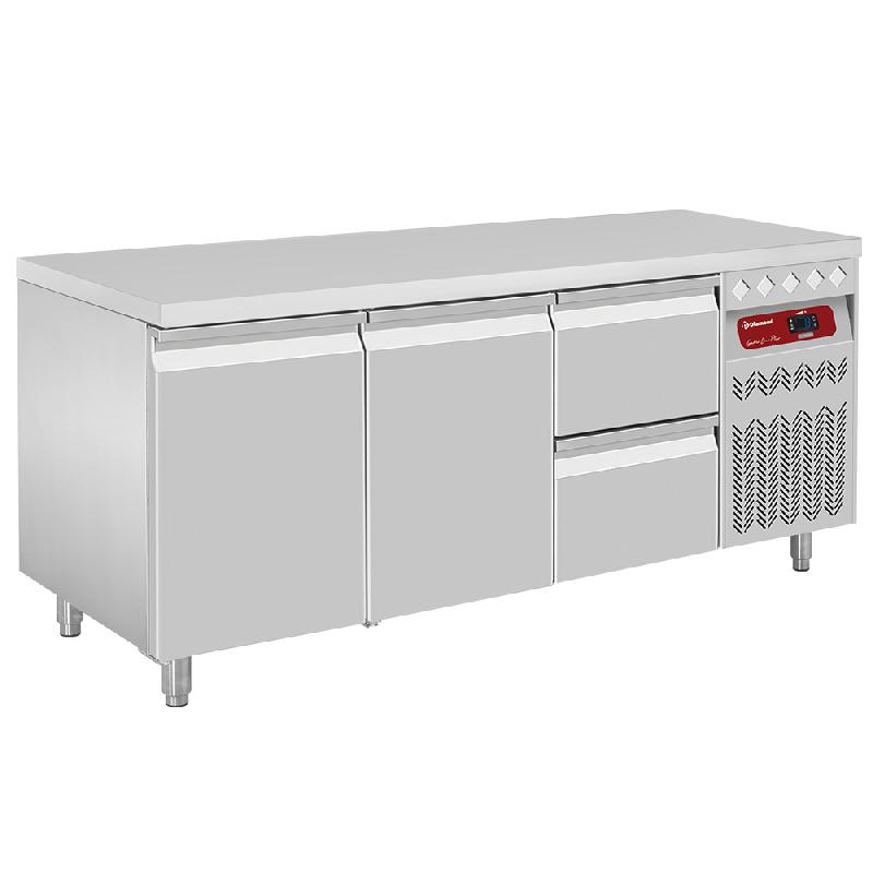 Desserte réfrigérée 2 portes 2 tiroirs 405L positive - DT178/P9_1XCA1/2-P9 - Température -2/+8°C - Gaz R290_0