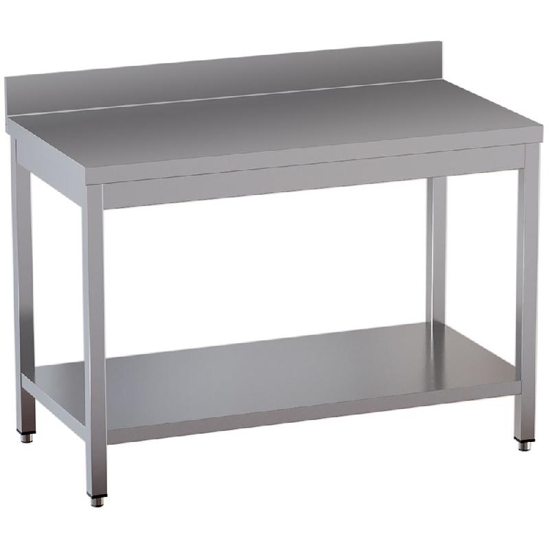 Diamond - Table de travail avec sous tablette + dosseret arrière - réf. TL1461D-ST2 - gris AKS-TL1461D-ST2_0