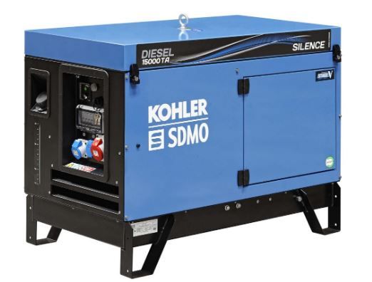Groupe électrogène diesel silencieux 15000TA - Kohler - 10 kW max - Triphasé 400V_0