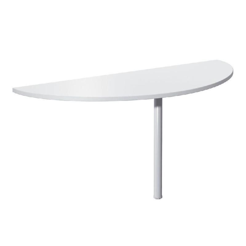 EXTENSION RECTANGLE NF ENVIRONNEMENT BLANC - H. 72 X L.60 CM - PIED TUBE ALUMINIUM
