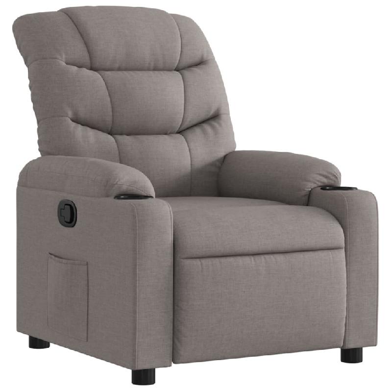 Fauteuil inclinable Taupe Tissu Modèle Jermontel - 374154_0