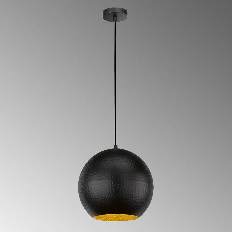 FISCHER & HONSEL SUSPENSION MYLON, NOIRE/DORÉE, SPHÉRIQUE
