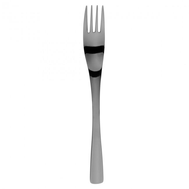 FOURCHETTE À DESSERT - FOURCHETTE GOURMANDE INOX NOIR 18/10 - LOT DE 6 - GUY DEGRENNE - XY BLACK MIROIR