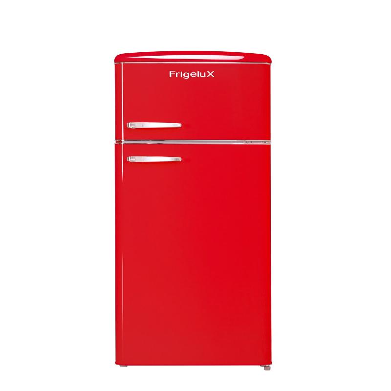 FrigeluX Réfrigérateur double-portes, 246 L net, classe énergétique D,design RETRO, rouge RFDP246RRD - rouge 3541362504180_0