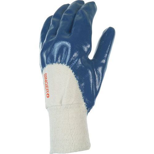 GANTS DE MANUTENTION NITRILE LOURDE EN BLEU À DOS AÉRÉ DE TAILLE 10 - SINGER SAFETY