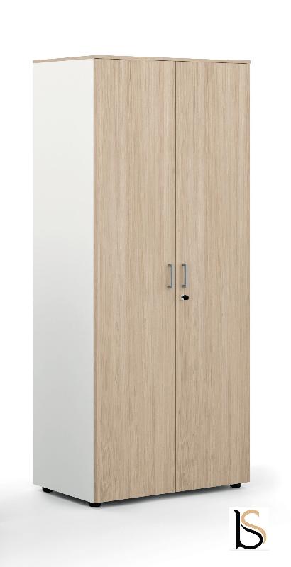 Grande armoire de rangement Pigreco - MARTEX. - Blanc pastel, Blanc pastel_0