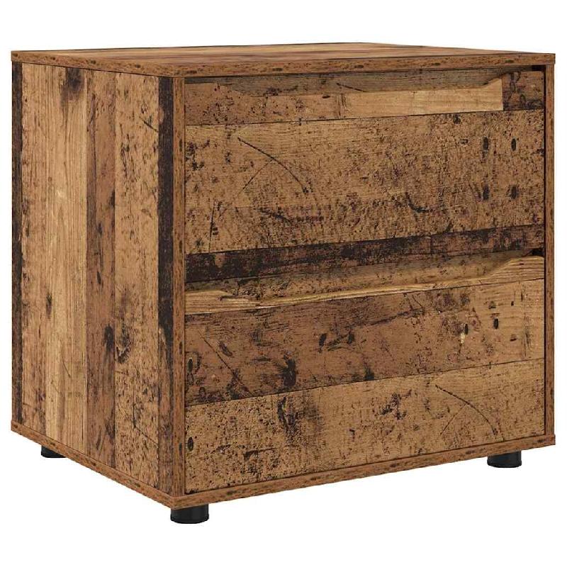 Helloshop26 - Armoire de rangement rectangulaire pratique minimaliste chambre salon 60 x 48 x 57 cm en bois ancien 02_0054609 - Bois massif 3000238579_0