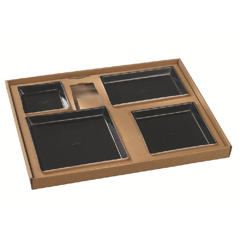 Kit plateau repas Ecokraft carton 4 assiettes Quartz 36,6X29,5X6,5CM - par 30_0