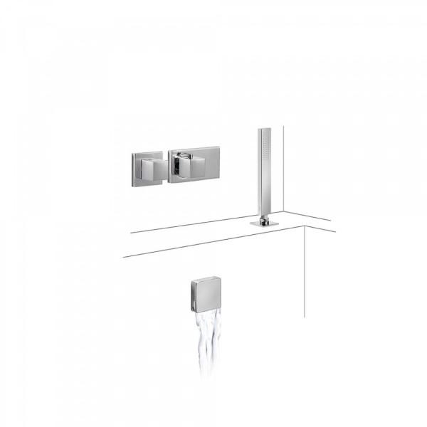 KIT THERMOSTATIQUE BAIGNOIRE ENCASTRÉ BLOCK SYSTEM AVEC FERMETURE ET RÉGLAGE DU DÉBIT (2 VOIES) - TRES 20725207