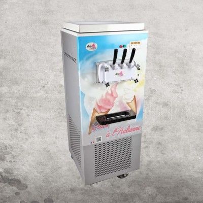 La gauloise sur roues -machine à glace italienne professionnelle-gris-puissance : 4.4 kw – 4 cv 2 x 9 litres_0
