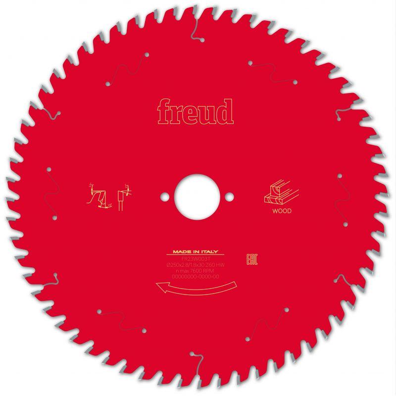 LAME DE SCIE CIRCULAIRE POUR BOIS 60 DENTS D250MM - FREUD - F03FS09776