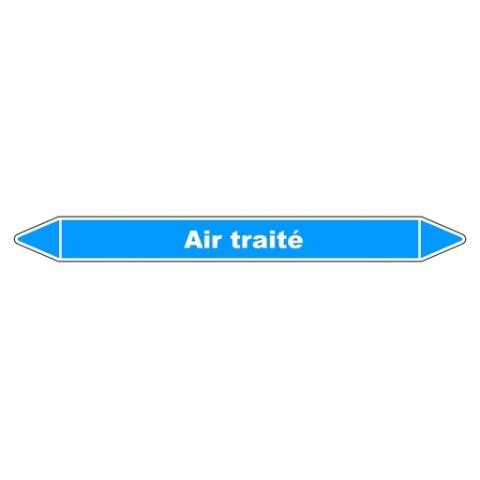 LOT DE 3 - MARQUEUR DE TUYAUTERIE - AIR TRAITÉ - EN VINYLE LAMINÉ 355 X 37 MM