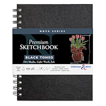 NOVA SERIES CARNET SPIRALÉ 50F 15,2X20,3CM 150G - NOIR - LOT DE 2