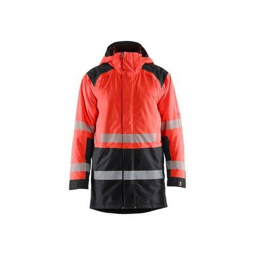 PARKA POUR HIVER HAUTE-VISIBILITÉ DE COULEUR ROUGE NOIR - BLAKLADER