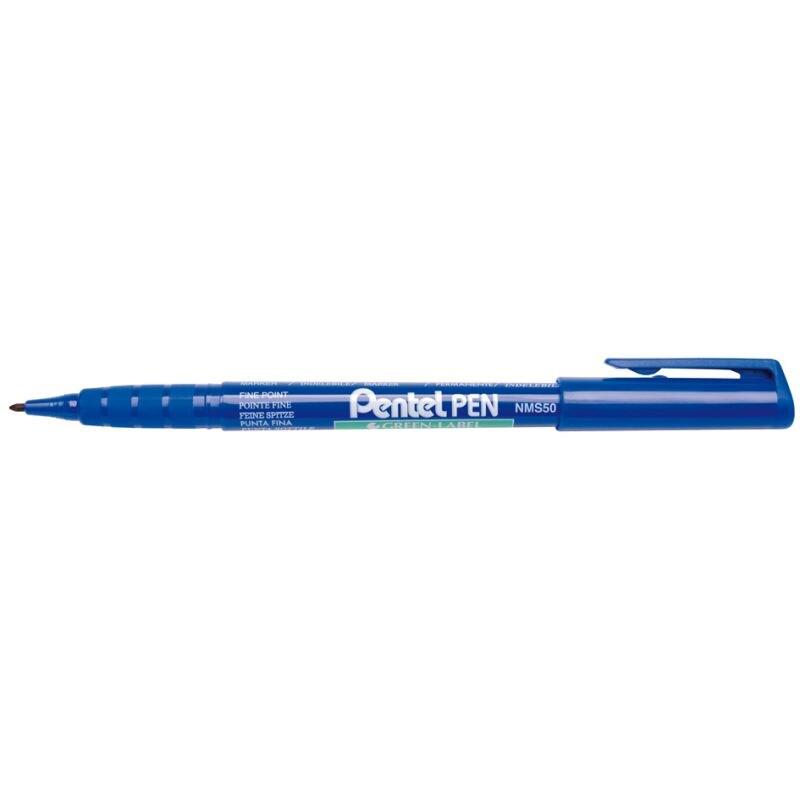 Pentel marqueur permanent GREEN-LABEL NMS50, bleu, tracé: 1 mm - 3474370550026_0