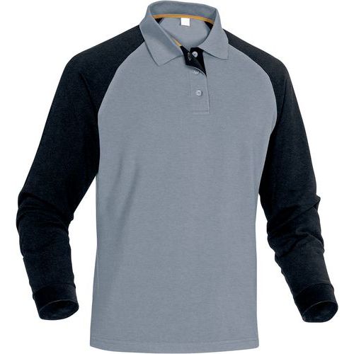 POLO 100% COTON GRIS/NOIR L _ TURINGRGT - DELTA PLUS